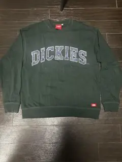 Dickies ダークグリーン スウェット M ビッグシルエット フロントロゴのサムネイル