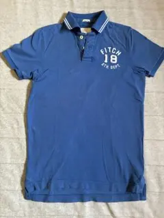 Abercrombie & Fitch M 青 ポロシャツ