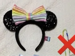 40周年　カチューシャ　黒　スパンコール　東京ディズニーランド