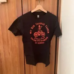 自転車プリント Tシャツ Mサイズ ブラック