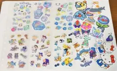⑤ ブルー系　（6枚）　ステッカー　シール　お裾分け　ポケモン　ウォーターシール