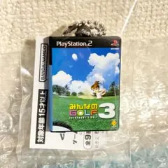 PlayStation ゲームパッケージミニチュアチャーム　みんなのゴルフ3