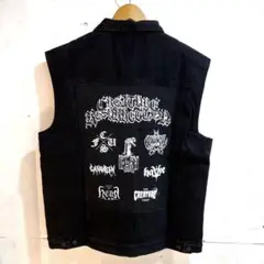 新品Lサイズ CREATURE ブラック デニムベスト