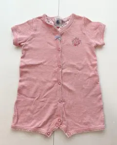 プチバトー PETET BATEAU 半袖 前開き ロンパース