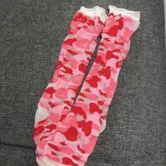 A BATHING APE ピンク カモフラージュ柄 ソックス