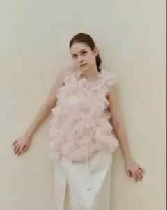 新品未使用】NOTRE emor tulle veil tops pink - メルカリ