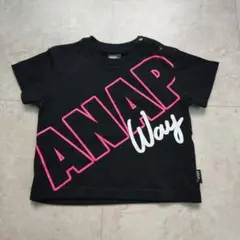 6/30まで　ANAP Way Tシャツ ブラック 90サイズのサムネイル