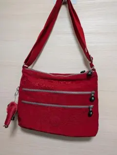 キプリングショルダーバッグ　レッド