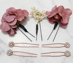 ハンドメイド　ヘアピンセット