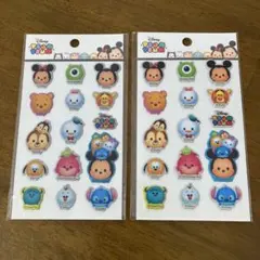 ディズニーツムツム　 キラキラぷっくりシール　2点セット