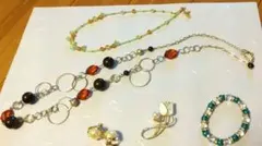 チューリップのブローチ等 アクセサリー 5点セット