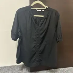 最終値下げ❗️UNIQLO リネンブレンドボリュームブラウス XXL ブラック