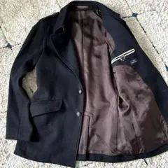 美品　ピーエスポールスミス　ピーコート　ウールコート　カシミヤ 黒　L PS Paul Smith（ピーエスポールスミス）の「ウールカシミヤ