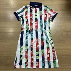 efficace レディース ゴルフワンピース ハイビスカス柄M