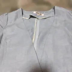 ライトブルー 　ソフトノーカラージャケット