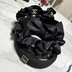カチューシャ ヘアバンド 4点セット ブラック