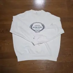 WEGO スウェット トレーナー ホワイト ロゴ 刺繍