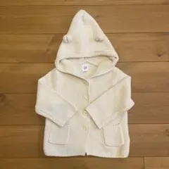 GAPフード付き　ニットカーディガン70