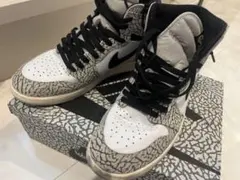 28cm NIKE エアジョーダン1 ハイ OG ホワイトセメント