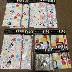 最終出品　しましまぐるぐるガーゼハンカチセット11点