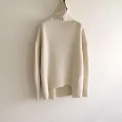 ビューティーアンドユース　ウールカシミヤ アクアタートルネックニットプルオーバー