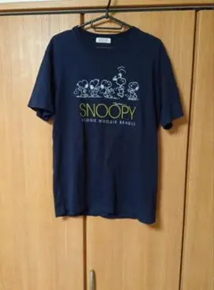 SNOOPY スヌーピー ピーナッツ PEANUTS Tシャツ L ネイビー