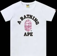 A BATHING APE ピンクカモ エイプヘッド Tシャツのサムネイル