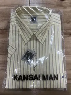 KANSAI MAN イエロー ストライプ ワイシャツ Mのサムネイル