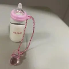 ミルクボトル型キーホルダー 未使用品