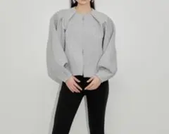 アダムエロペ　サステナブルダンボールコクーンブルゾン　グレー
