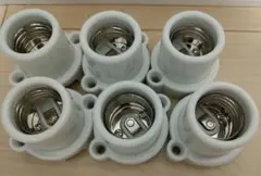 陶器製 耳付き レセップ ソケット 白　6個