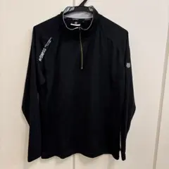 kswiss M ハーフジップ ロンT ブラック