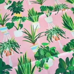 ロバート・カウフマン　観葉植物柄USAコットン生地　カットクロス