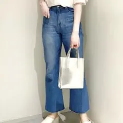 フレアデニムパンツ　カットオフ　LOWRYSFARM
