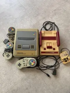 スーパーファミコン本体＋コントローラー3個・ファミコン本体セット まとめ売り