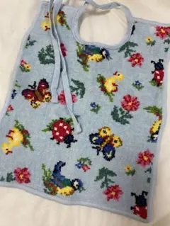 FEILER 水色 花と動物柄のスタイ