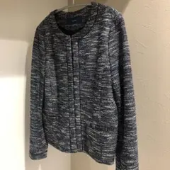 シップス　ツイードジャケット　ネイビー　36