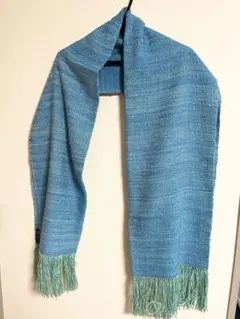 新品結城紬◇シルク 手織り ストール◇染色 作家◇日展会友◇堀内晴美作