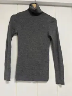 グレー タートルネック セーターニット　コムサイズム　L ウール混