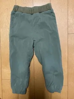 90㎝　ユニクロ　裏フリースパンツ カーキ 暖パン