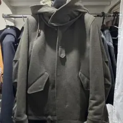 メンズ モッズコート カーキ フード付き