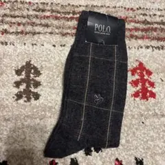 新品ポロPOLO チェック柄ソックス 24-26cmのサムネイル