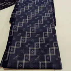 琉球(宮古？)上布　着物 紺色 幾何学模様 夏物単衣　要悉皆 琉球(宮古？)上布 着物 紺色 幾何学模様 夏物単衣 要悉皆 - メルカリ
