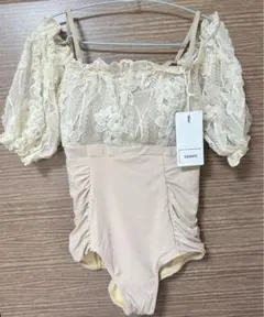 Teddyshop ♡バルーン袖オフショルダー♡ワンピース水着♡XL（LL）