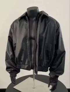PU leather jacket opium y2k carti 平本蓮