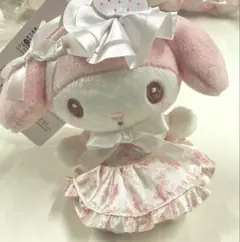 新品　マスコットコレクション　ぬいぐるみキーホルダー　マイメロディ 白いちご