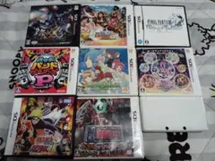ニンテンドー3DS ホワイト 本体　3DS、DSソフト8本セット