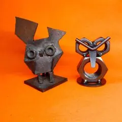 鉄製溶接フクロウ（２種類）