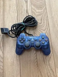 SONY PS2 コントローラー クリアブルー
