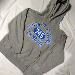 Champion グレー フード付きパーカー L